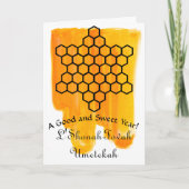Joodse Star Honeycomb Rosh Hshanah Wenskaart Kaart (Voorkant)