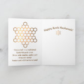 Joodse Star Honeycomb Rosh Hshanah Wenskaart Kaart (Binnen)