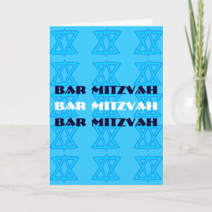 Joodse ster BAR MITZVAH kaart