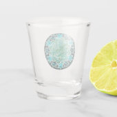 Joodse ster Medallion Art Shot Glass Glas (Achterkant)
