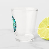 Joodse ster Medallion Art Shot Glass Glas (Rechts)