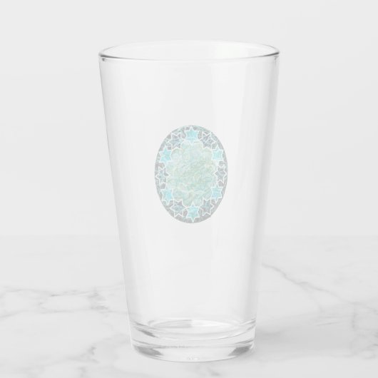 Joodse ster Medallion Pub Cup Glas (Achterkant)