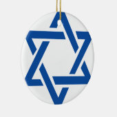 Joodse ster van David Blue Keramisch Ornament (Rechts)