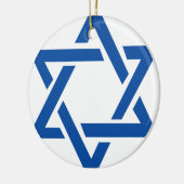Joodse ster van David Blue Keramisch Ornament (Links)