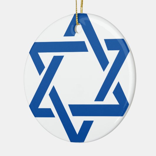 Joodse ster van David Blue Keramisch Ornament (Links)