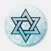 Joodse ster van David Blue Magnet (Voorkant)