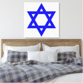✡︎ Joodse ster van David Canvas Afdruk (Insitu (Slaapkamer))