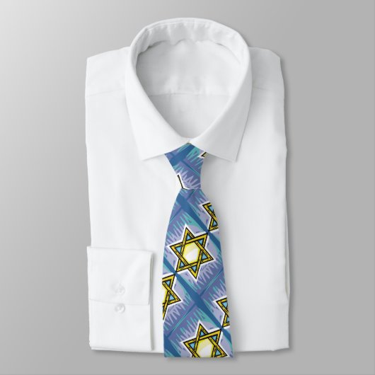 Joodse ster van David Design Man Necktie Stropdas (Gebonden)