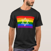 Joodse ster van David Gay Praid Rainbow Flag T-shirt (Voorkant)