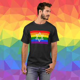 Joodse ster van David Gay Praid Rainbow Flag T-shirt