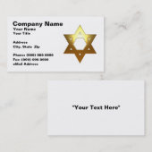 Joodse ster van David (Goud) Visitekaartje (Voorkant / Achterkant)