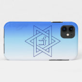 Joodse ster van David Hebrew Chai Case-Mate iPhone Case (Achterkant (horizontaal))