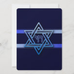 Joodse ster van David Hebrew Chai past tekst aan<br><div class="desc">Joodse ster van David Hebrew Chai Blue en White.Maak je eigen met tekst achteraan.</div>