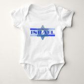 Joodse ster van David Israel Blue en White Romper (Voorkant)