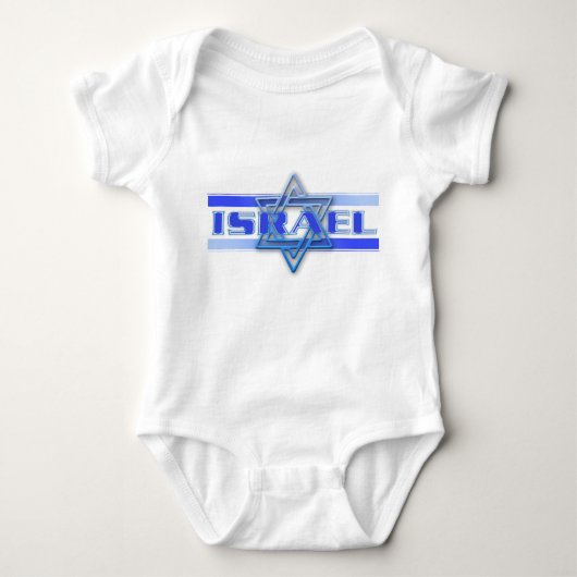 Joodse ster van David Israel Blue en White Romper (Voorkant)
