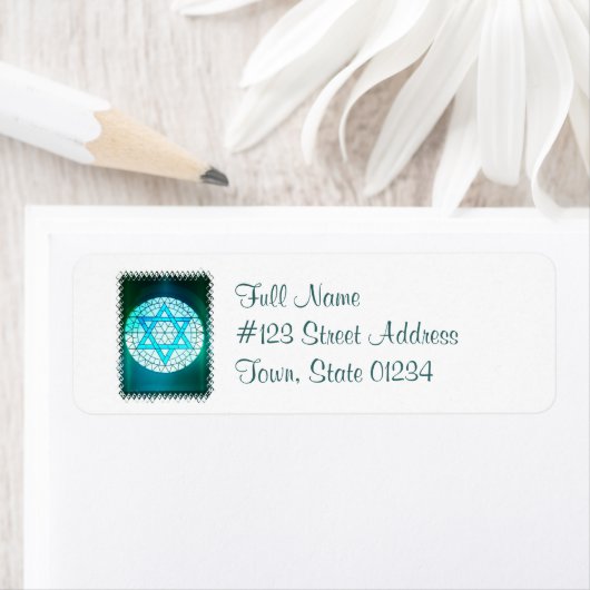 Joodse ster van David Mailing Label (Insitu)