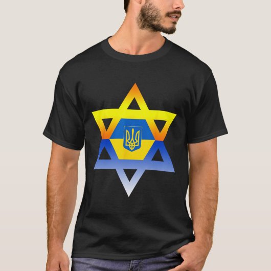 Joodse Ster van David Oost-Europees  T-shirt (Voorkant)
