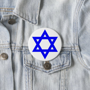 ✡︎ Joodse ster van David Ronde Button 7,6 Cm
