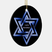 Joodse ster van David Shines Happy Hanukkah Keramisch Ornament (Rechts)