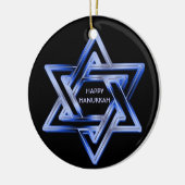 Joodse ster van David Shines Happy Hanukkah Keramisch Ornament (Links)
