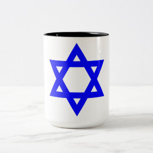 ✡︎ Joodse ster van David Tweekleurige Koffiemok