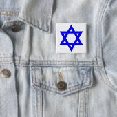 ✡︎ Joodse ster van David Vierkante Button 5,1 Cm (In situ)