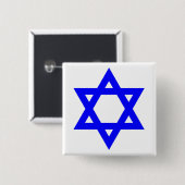 ✡︎ Joodse ster van David Vierkante Button 5,1 Cm (Voorkant /achterkant)