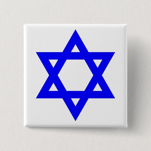 ✡︎ Joodse ster van David Vierkante Button 5,1 Cm (Voorkant)