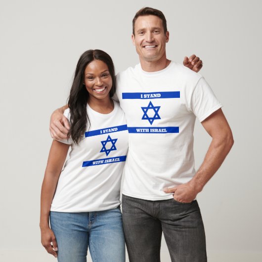 Joodse ster van David Vlag Stand Met Israël T-shirt (Unisex)