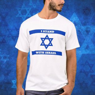Joodse ster van David Vlag Stand Met Israël T-shirt