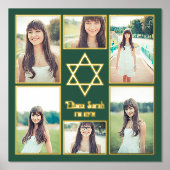 Joodse ster van David Voeg je eigen foto's toe 6 F Folie Afdrukken (Voorkant)