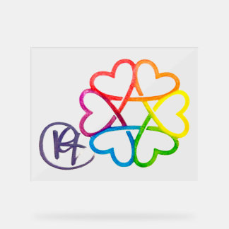 Joodse ster van de harten kunst acryl bord