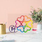 Joodse ster van de harten kunst acryl bord (Huwelijk)