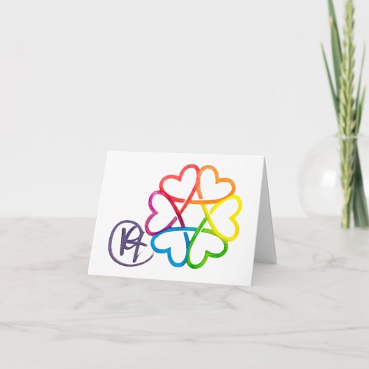 Joodse ster van de harten kunst bedankkaart (Voorkant)