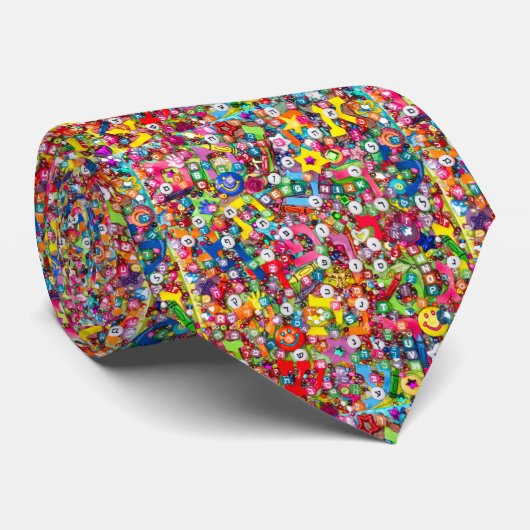 Joodse Stropdas Alphabet (Opgerold)