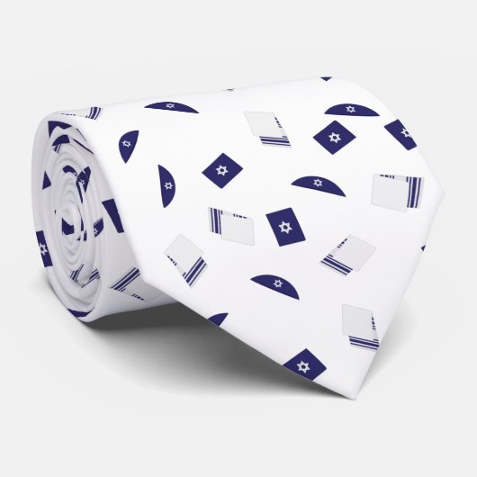 Joodse symbolen stropdas (Opgerold)