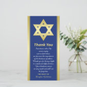 Joodse sympathie Dank u Fotokaart Ster van David Bedankkaart (Staand voorkant)