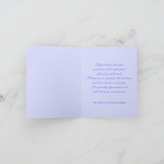 Joodse sympathie Dank u Nota Kaart (Binnen)