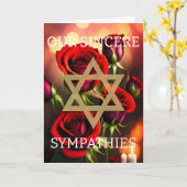 Joodse Sympathie Kaart - Rode Rozen (Gele Bloem)
