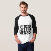 Joodse T-shirts voor broer, MENSCH (Voorkant volledig)