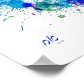 Joodse thuisverslaafden Birkat HaBayit Paint Splat Poster (Hoek)