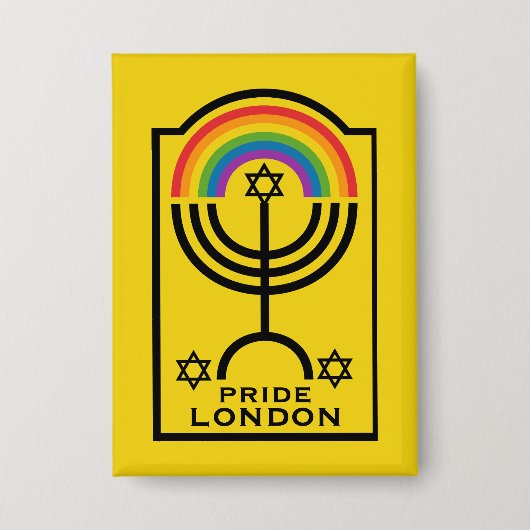 Joodse trots LGBTQ Button (Voorkant)