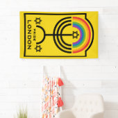 Joodse trots LGBTQ Spandoek (Insitu)