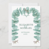 Joodse Trouw Chuppah Eucalyptus Loof Groen Kaart (Voorkant)