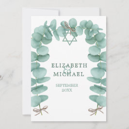 Joodse Trouw Chuppah Eucalyptus Loof Groen Kaart