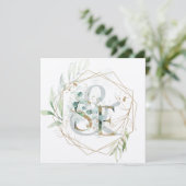 Joodse Trouw Chuppah Eucalyptus Monogram (Staand voorkant)