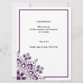 Joodse trouwkaart Gouden Mandala op Paars (Achterkant)