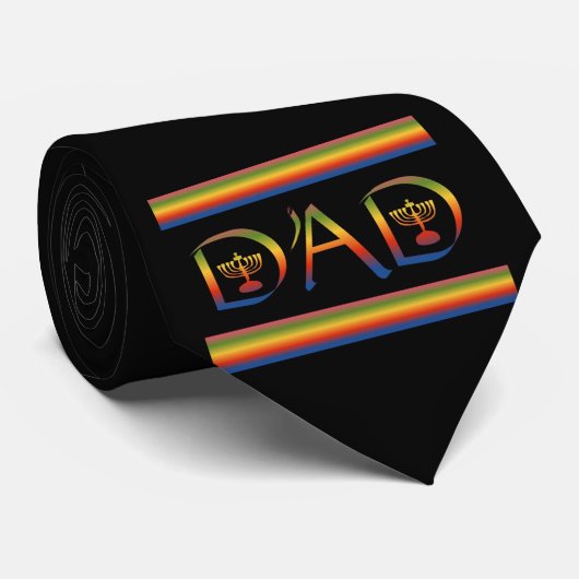Joodse Vaderdag Hebrew Stropdas (Opgerold)