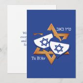 Joodse Valentijn Tu B'Av ISRAEL VLAG Feestdagenkaart (Voorkant / Achterkant)