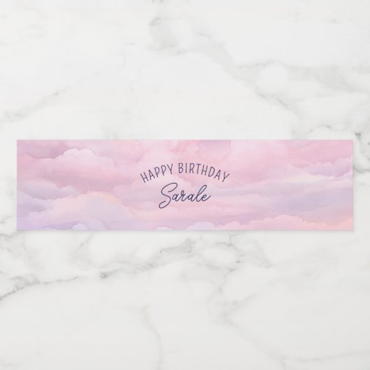 Joodse verjaardagsuitnodiging voor kleine meisjes  waterfles etiket (Enkel label)